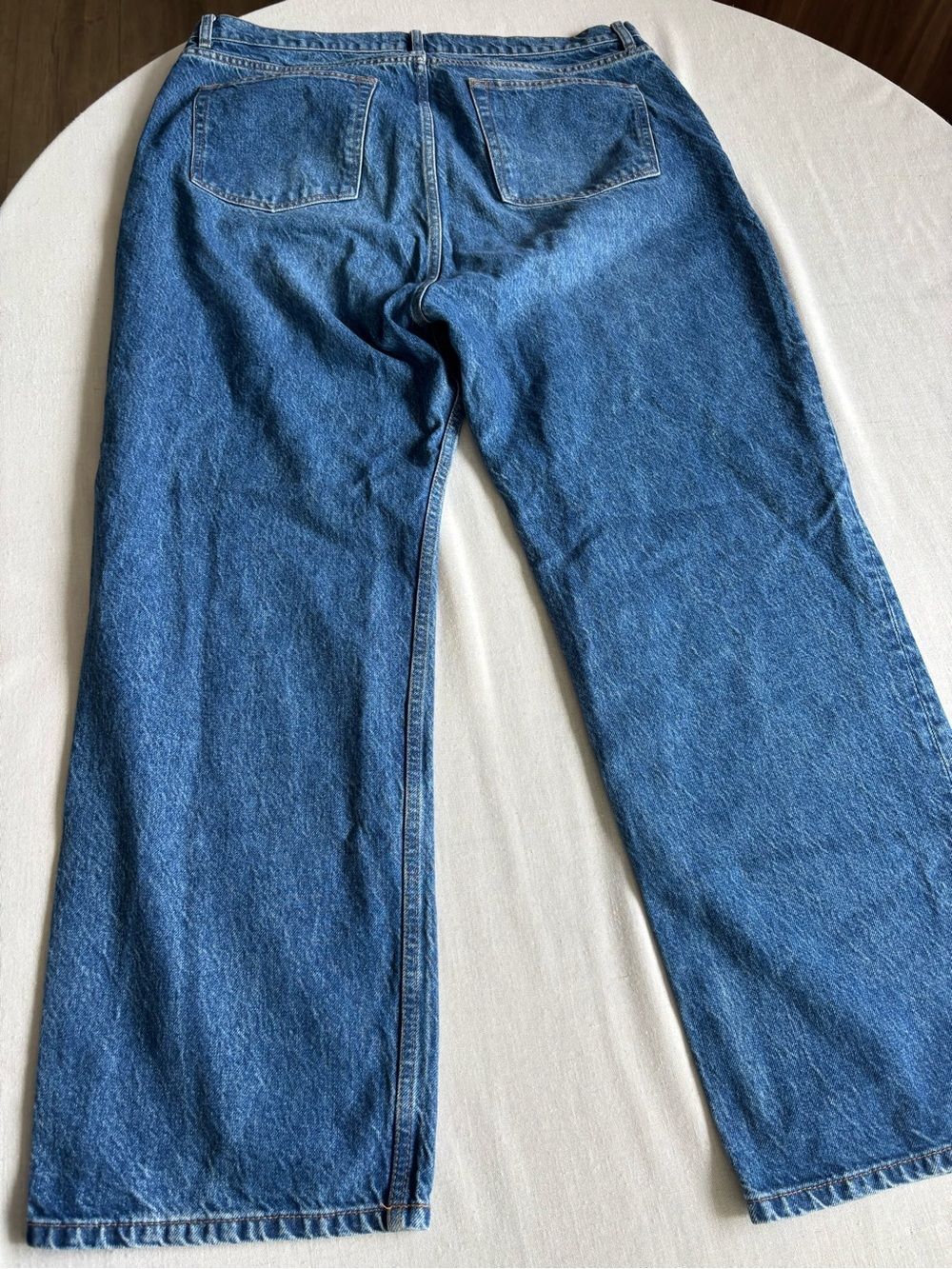 Reformation Abby High Rise Straight Leg Jeans Medium Wash Size 33 - Picture 6 of 12